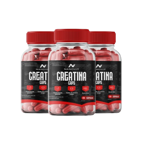 Kit 3 Nanovit Creatina Monohidratada – 90 dias de tratamento