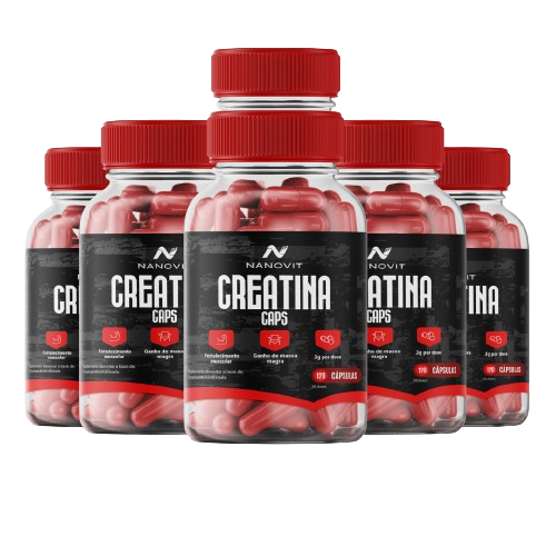 Kit 6 Nanovit Creatina Monohidratada – 180 dias de tratamento