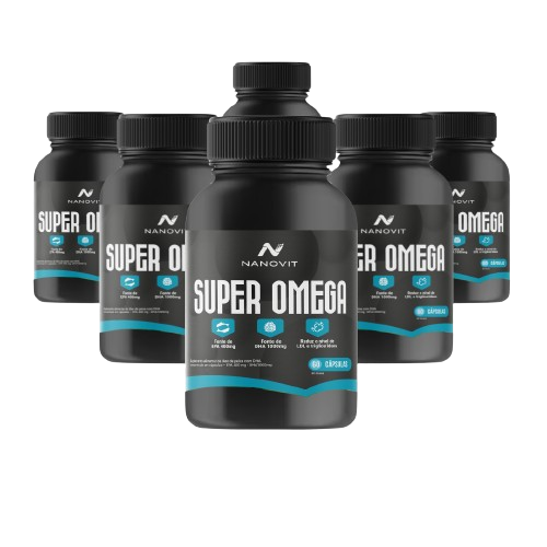 Kit 6 Nanovit Super Ômega 3 – 1000 DHA 400 EPA – 180 dias de tratamento